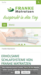 Mobile Screenshot of franke-matratzen.de