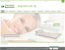 Tablet Screenshot of franke-matratzen.de